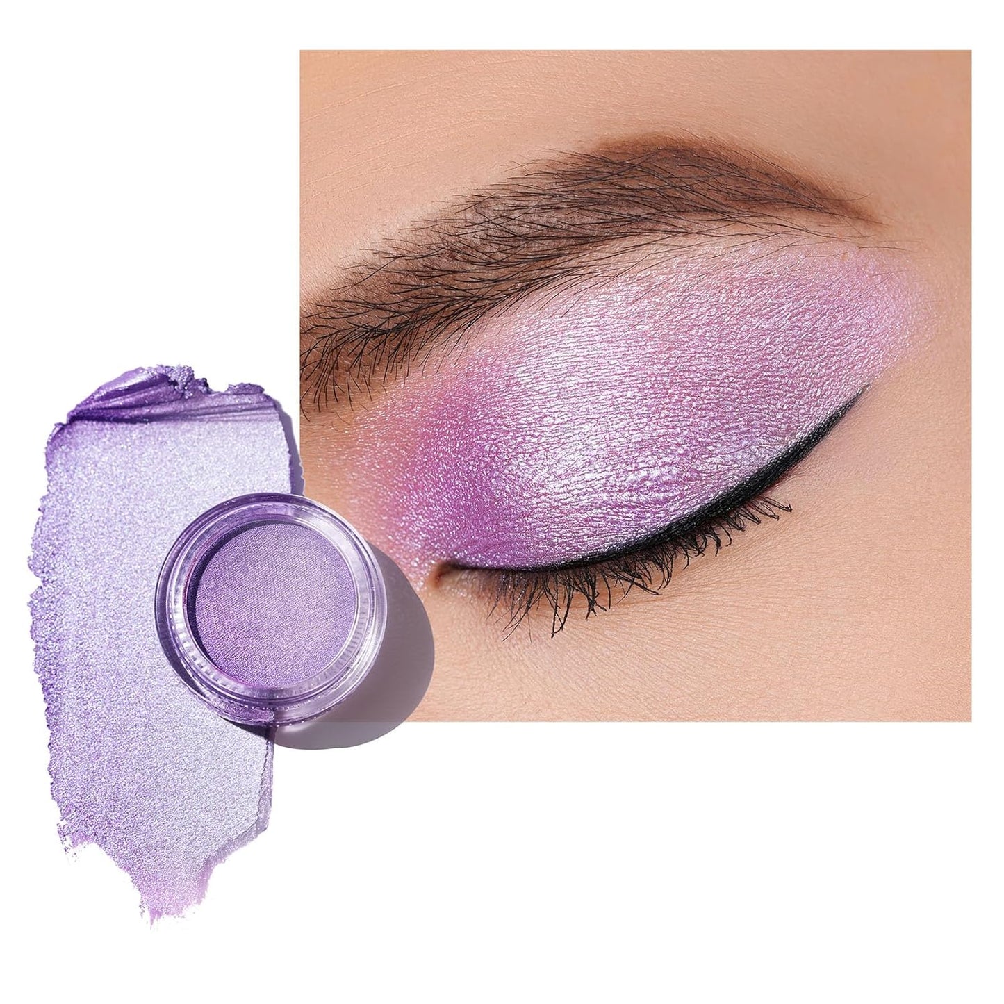 Oulac Purple Cream Eyeshadow also for Highlighter Large Capacity Highly Pigmented Eye Shadow Waterproof &Long Lasting with Moisturizing Formula, Shimmer Glitter Eye Makeup. 6g.(19)