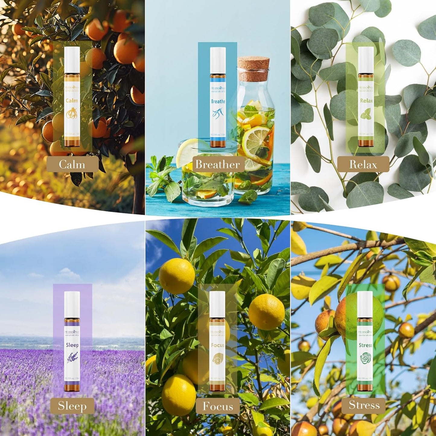 Aromatherapy Essential Oil Roll On Blend Relaxation Gift for Women, Natural and Pure Essentail Oils with Travel Size Roller Ball Bottle (Relax, 1)