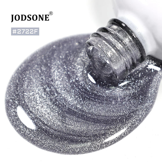 JODSONE 16.5ml Cat Eye Gel Nail Polish Silver for Holographic Glitter Cat Eye with Magnet Need U V Curing