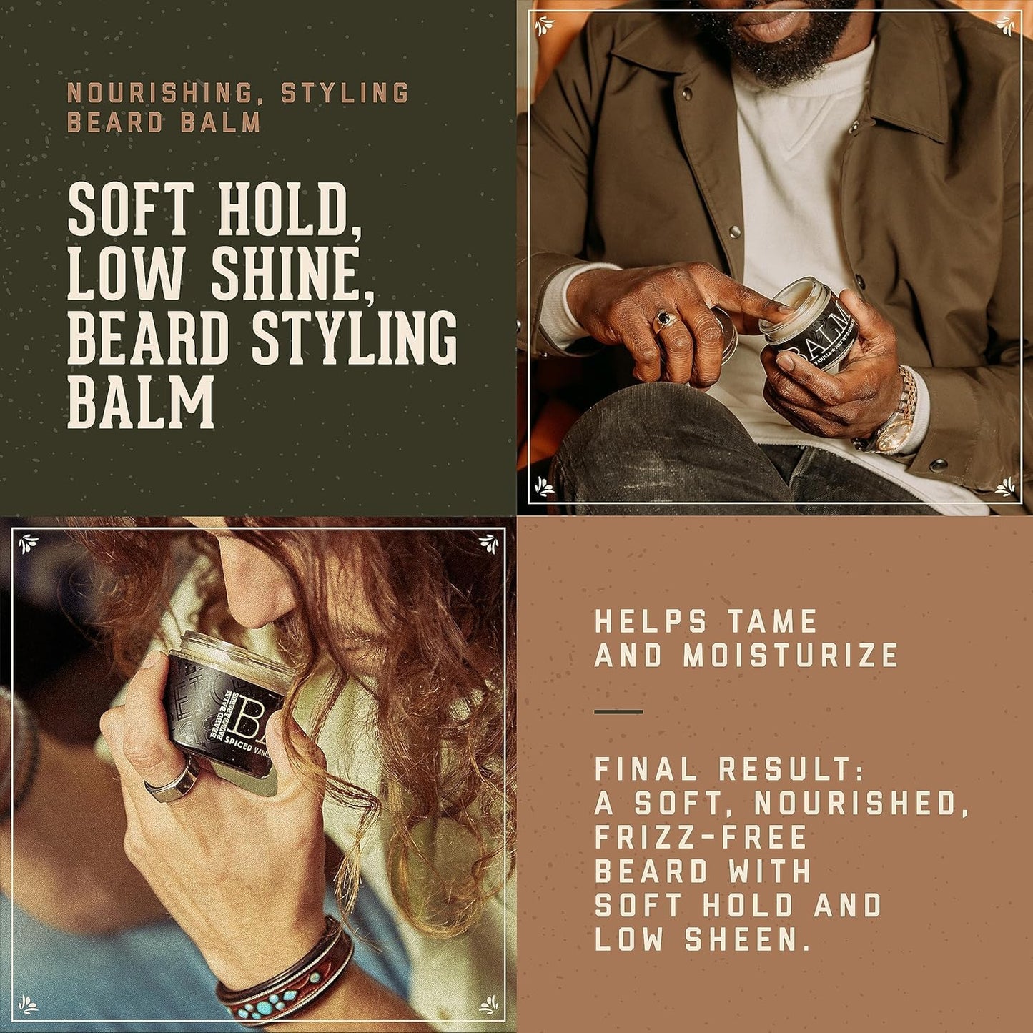18.21 Man Made Man Spiced Vanilla Beard Oil & Beard Balm - Set Bundle, All Hair & Skin Types for Men, Strengthens and Moisturizes in a Manly Aroma