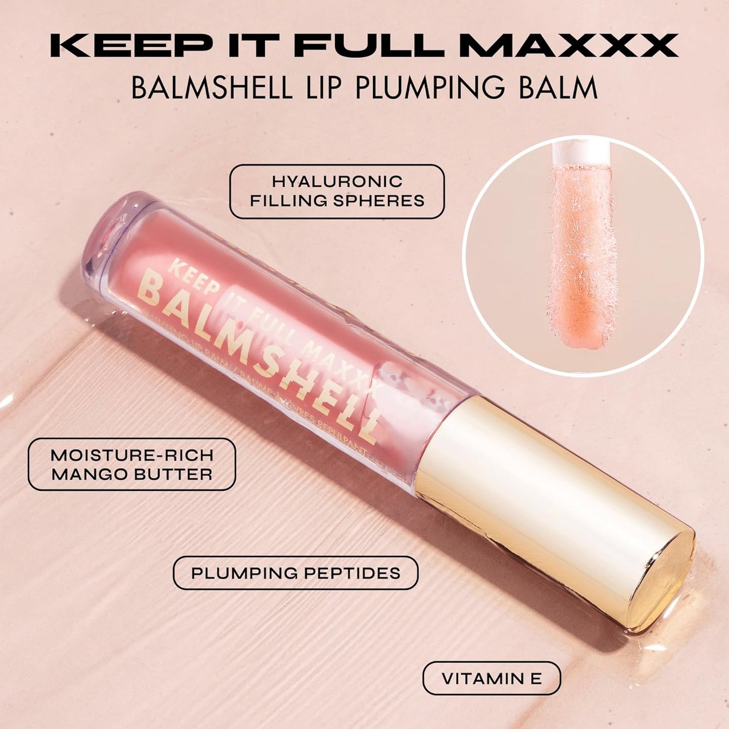 Milani Lip Balm, Keep It Full Maxxx Balmshell Lip Plumper with Jojoba Oil, Avocado Oil & Vitamin E for Hydrated, Full, Pillowy Lips (0.15 Fl. Oz.)