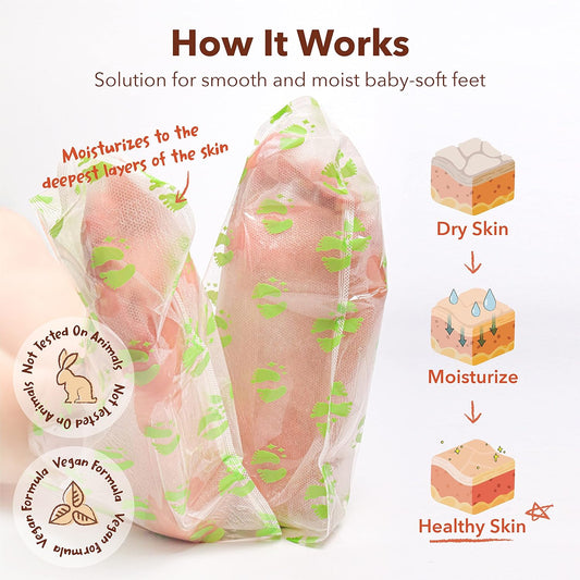 Purederm Exfoliating Foot Mask (3 Pack) – Regular Size Exfoliating Foot Masks for Cracked Feet, Dry Skin, Callused Feet…