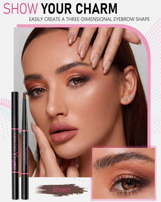 Eye Brow Pencils for Women - Waterproof Brown Eyebrow Pencil with Brush, Filler for Blondes