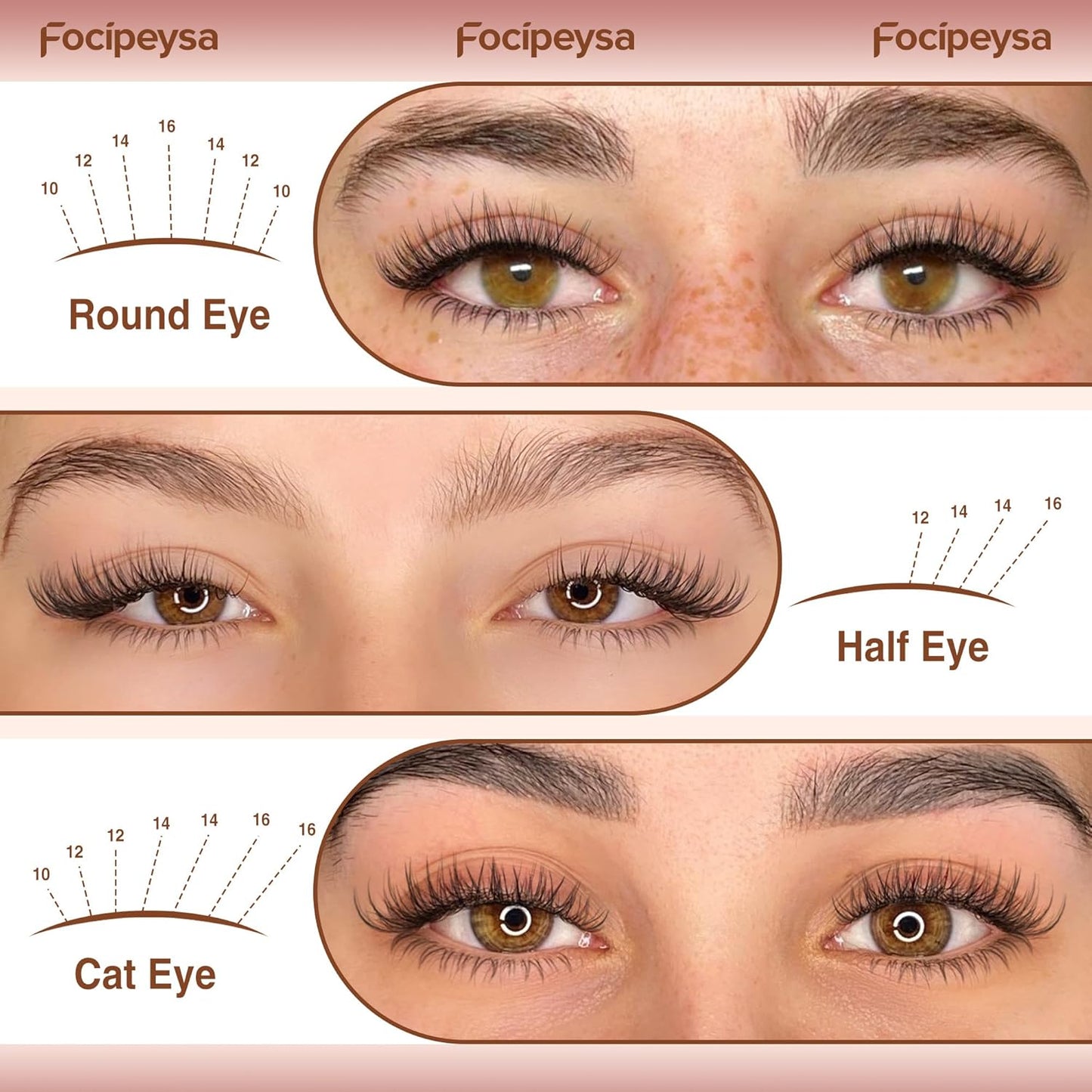 Focipeysa Wispy Lash Clusters Natural Black Cluster Eyelashes Clear Band Lash Extensions 10-16mm Mix Length Cluster Eyelash Extension C Curl Individual Lashes Soft Cluster Lash for Beginners