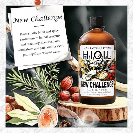 HIQILI New Challenge Fragrance Oil for Diffuser, Inspired by L.Coste Cha-llenge R-Fresh, Candle & Soap Making, Hotel Collection, Long-Lasting Scent - 5.07 Fl Oz