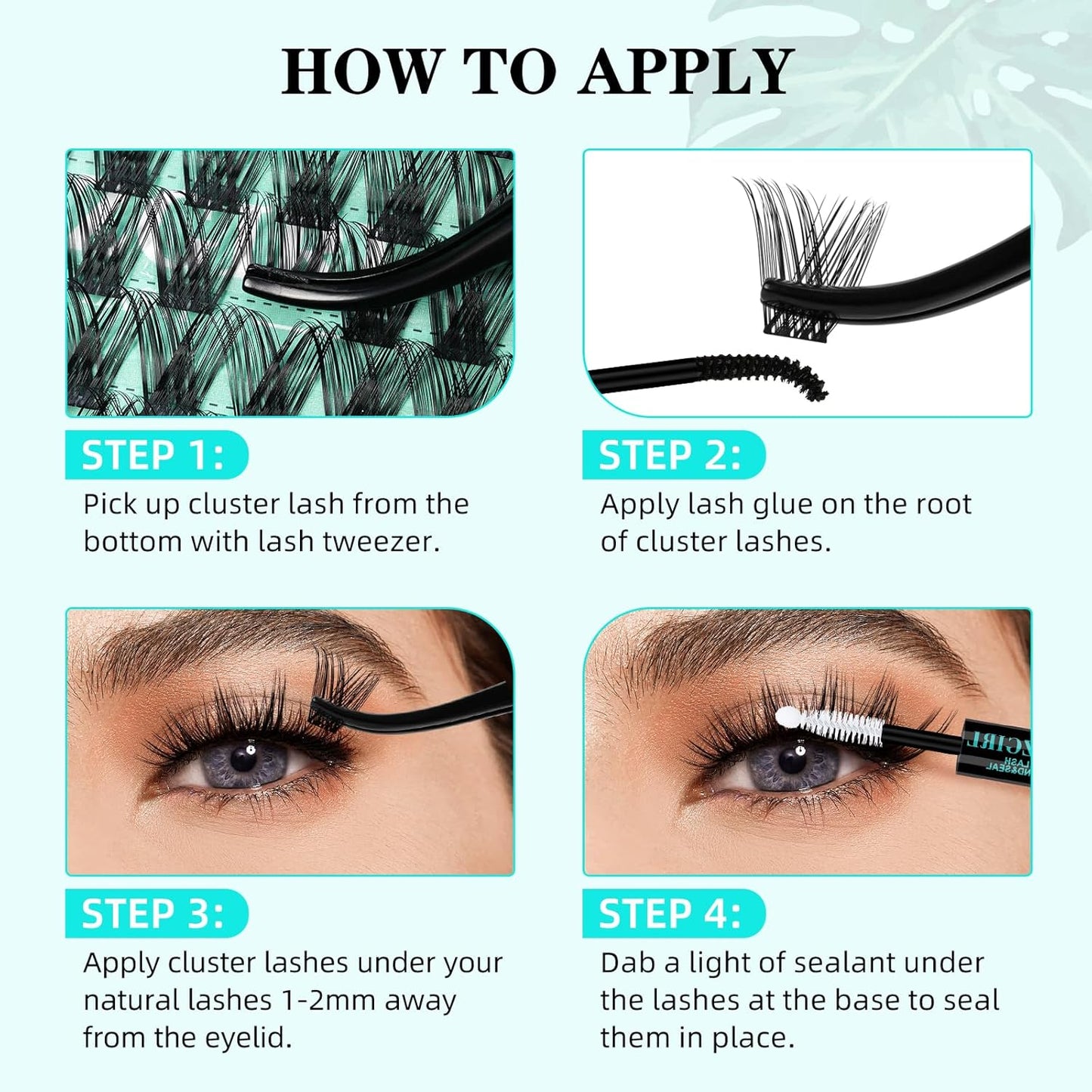 Lash Clusters Wet Look 168Pcs Eyelash Cluster Ultra-Thin Lash Band Eyelashes Extensions Spiky Anime Wide Span Lashes(Hollyhock,D-10mm)