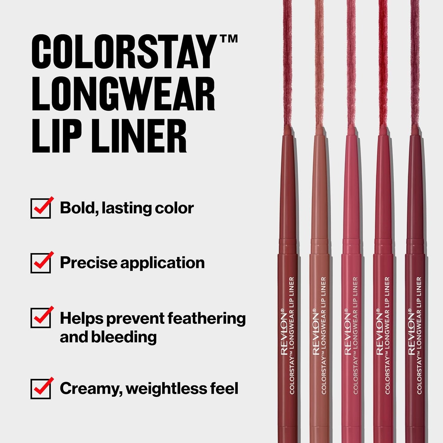 Revlon Lip Liner, Colorstay Face Makeup with Built-in-Sharpener, Longwear Rich Lip Colors, Smooth Application, 680 Blush'