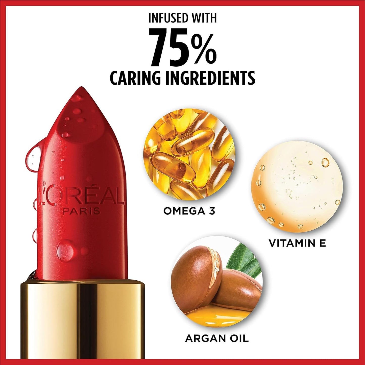 L'Oreal Paris Colour Riche Original Creamy, Hydrating Satin Lipstick with Argan Oil and Vitamin E, I Pink You're Cute , 1 Count