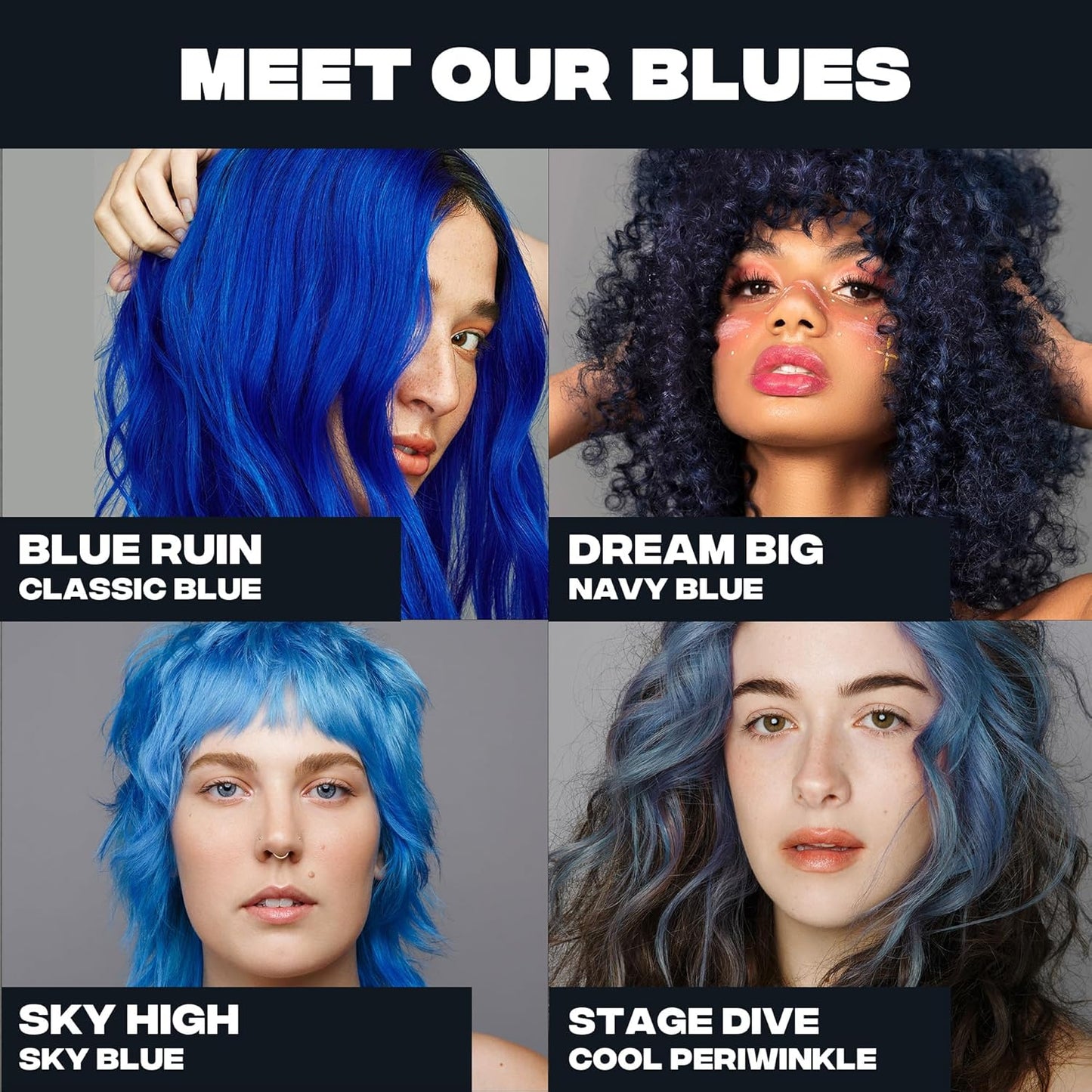 Good Dye Young Semi-Permanent Hair Color, Vegan and Cruelty-Free Blue Hair Dye, Last up to 24 Washes, Non-Damaging Conditioning Hair Color (5FL OZ, Sky High)