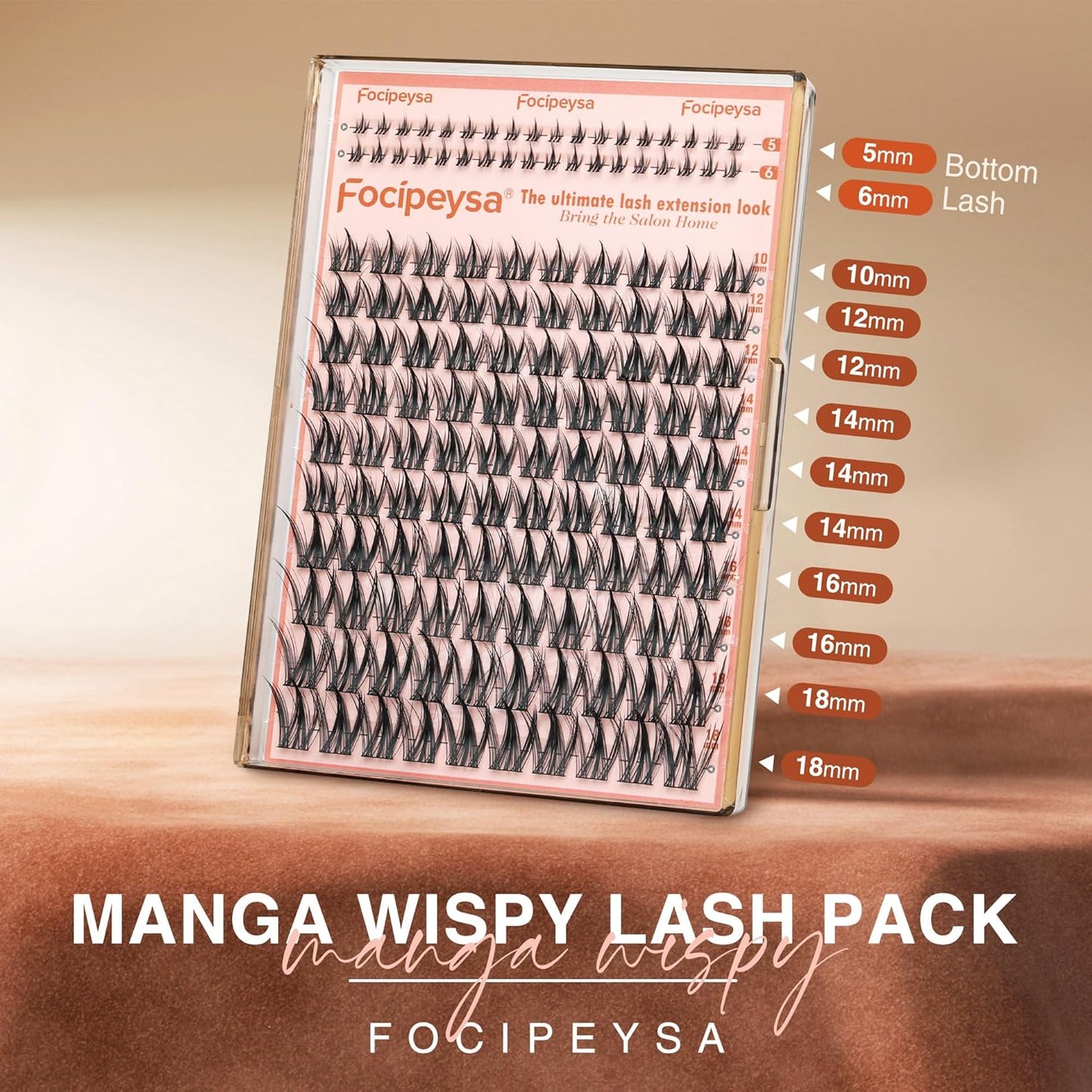 Focipeysa Natural Eyelash Clusters Spiky Lash Clusters 120 PCS Lashes Extensions with Bottom Lashes 8-16mm CD Curly Individual Lash Clusters Wispy DIY Lash Extension at Home