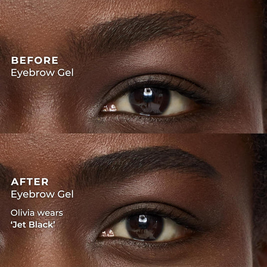 WUNDERBROW Eyebrow Gel, Waterproof, Smudgeproof, Lasts for Days, Shade: Jet Black, Vegan and Cruelty-Free