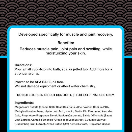 Relax Spa & Bath, Epsom & Dead Sea Salts, Aromatherapy Bath Salts for Hot Tub, Bath, or Spa, Infused with Magnesium, Rebuild Athletic Soak Therapy