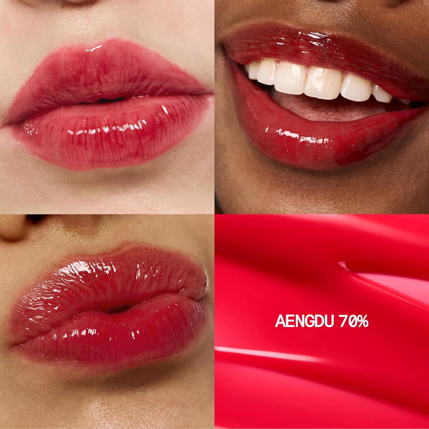 3D Voluming Gloss 70% (Rich) | Aengdu 70% l High Shine, Non-Sticky Lip Gloss for Makeup | Long-Lasting, Moisturizing Gel Formula | 30%, 70% Pigment Options | 5.3g
