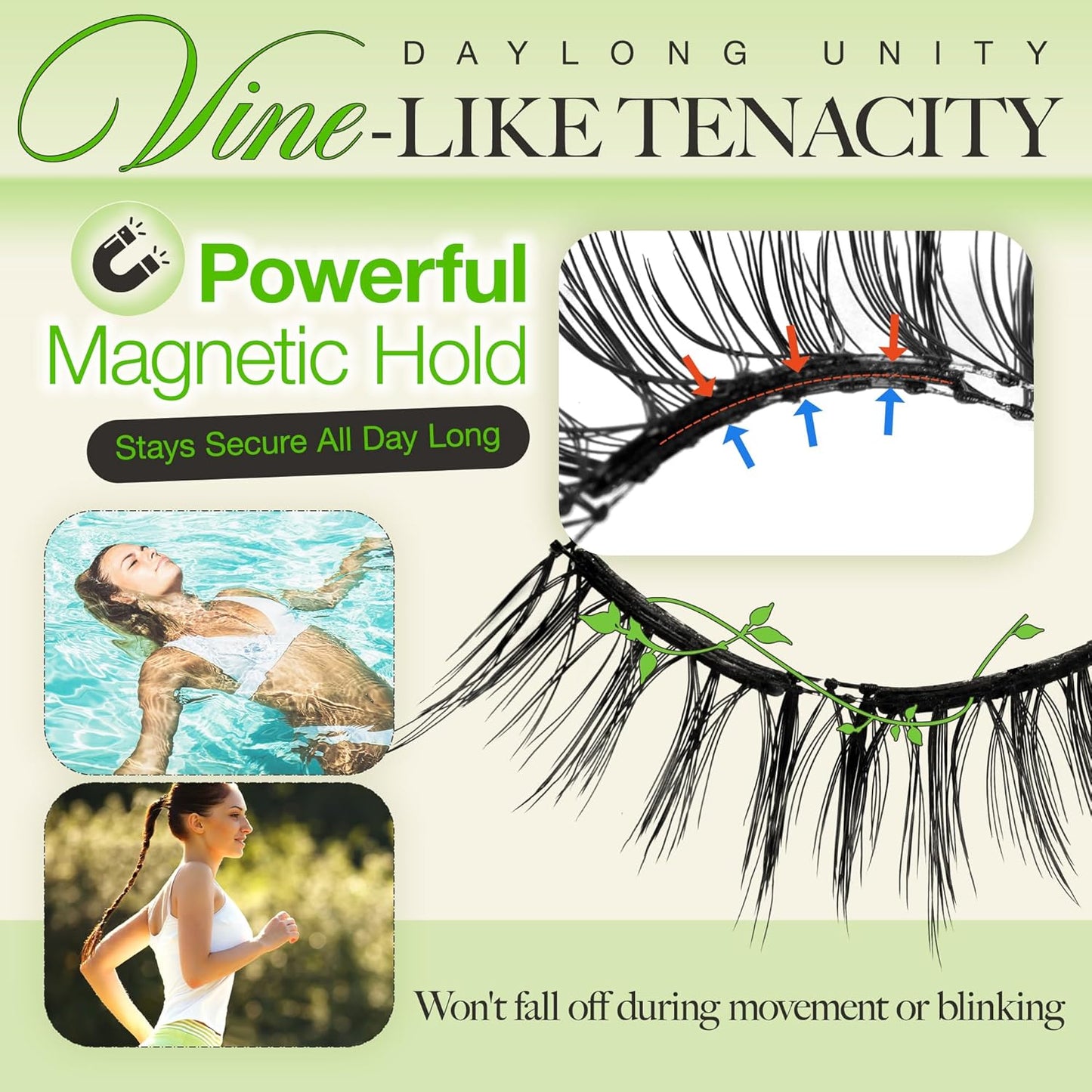 LASHVIEW Magnetic Eyelashes with Applicator, Reusable Soft Magnetic Eyelashes Natural Look, No Glue Needed, Windproof & Waterproof for All-Day Comfort (L02)