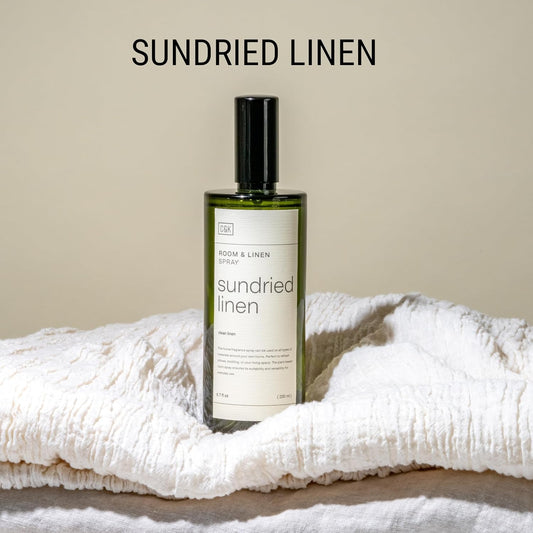 Craft & Kin Sundried Linen Room Spray for Bedding, 6.76 oz, Pillow Spray, Long-Lasting Room Freshener, Soothing Aroma Mist for Home & Washroom