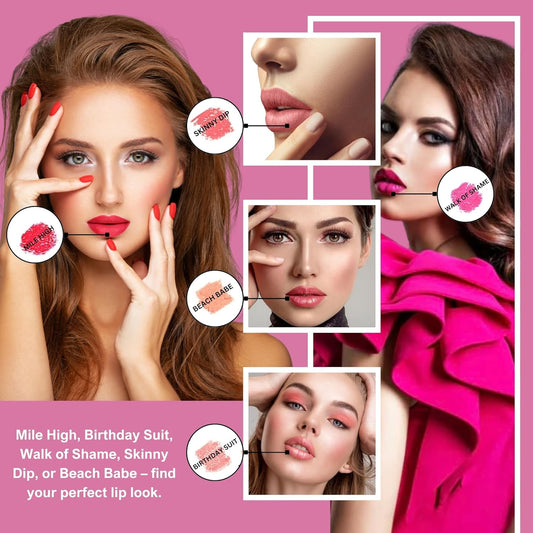 Hickey Lipstick Organic, Long Lasting Gluten Free Lipstick REFILL Collection THE VAULT COLLECTION - 8 Refill Shades Red, Hot Pink, Nude, Light Pink, Coral, Berry, Mauve, Terracotta