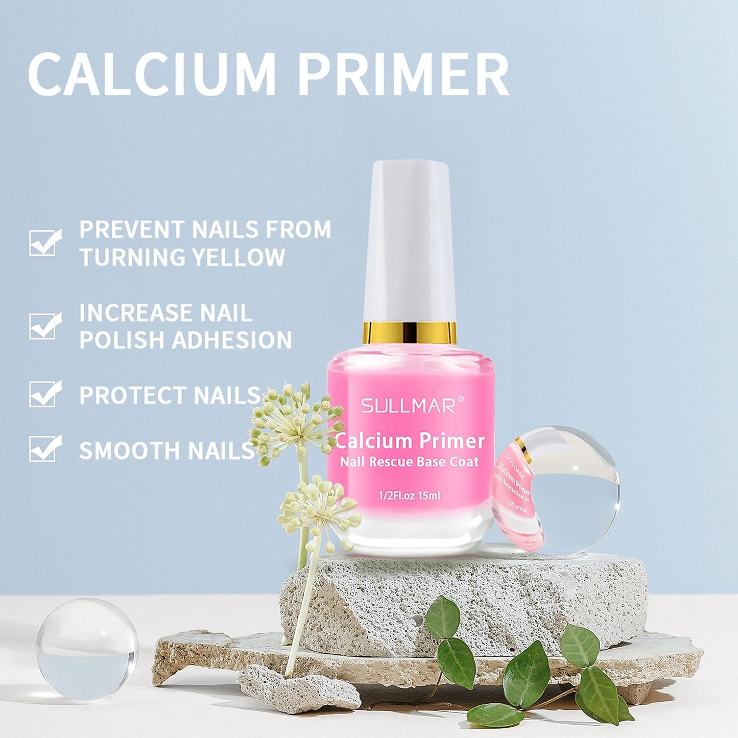 4in1 Nail Hardener Nail Strengthener Nail Rescue Calcium Primer for Thin Nails Growth Nail Repair Nail Care Kit with Cuticle Oil Cuticle Remover Gel Cream