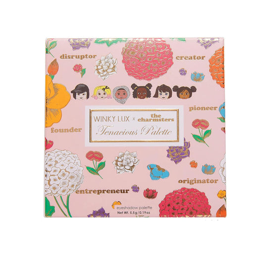 Winky Lux Charmsters Tenacious Palette, Eyeshadow Palette with Pink, Peach and Red Eyeshadows, Makeup Palette