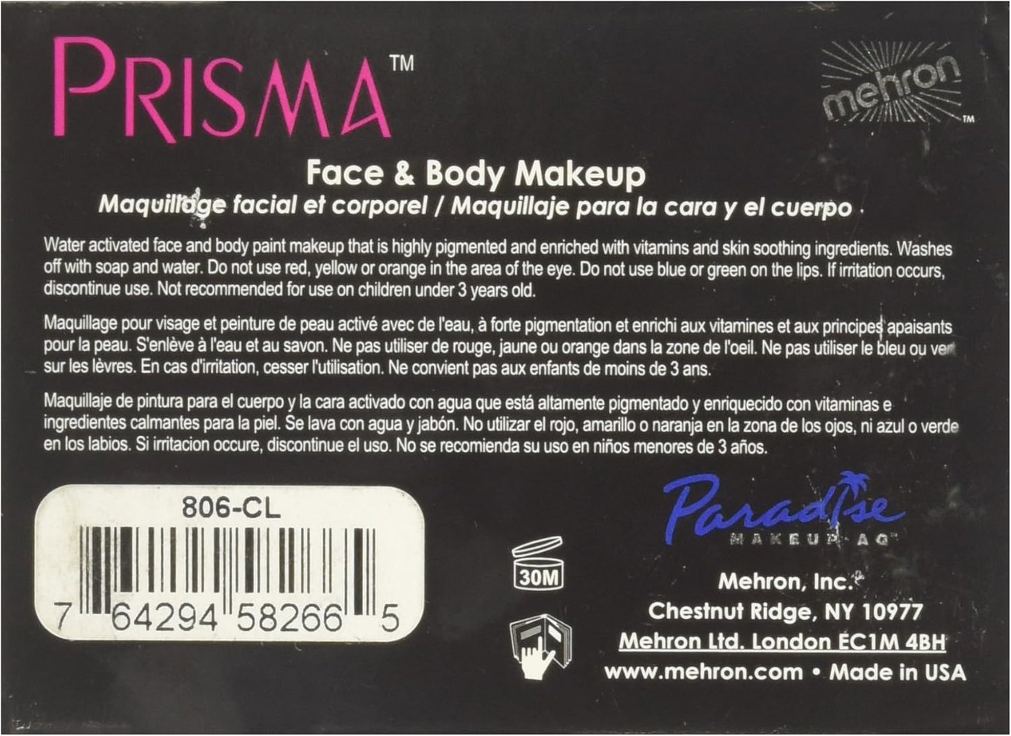 Mehron, Paradise Makeup AQ Prisma BlendSet, Cool