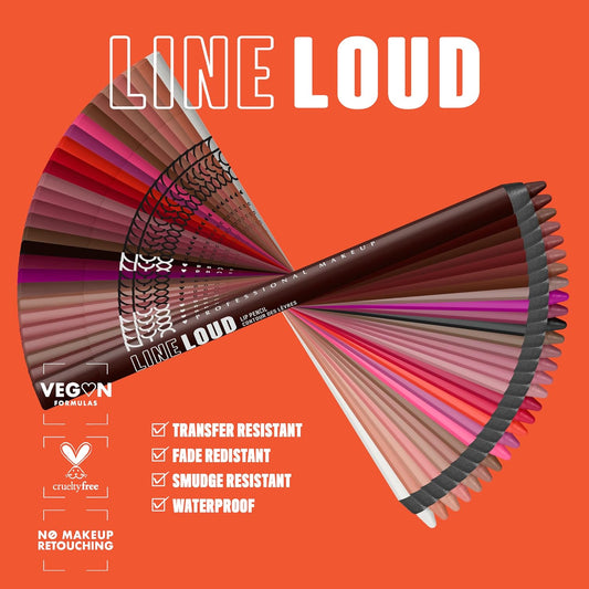 NYX PROFESSIONAL MAKEUP Line Loud Lip Liner, Longwear and Pigmented Lip Pencil with Jojoba Oil & Vitamin E - Too Blessed