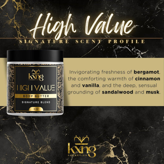 KXNG Cosmetics, Body Butter, Organic Skin Care for Men and Women, Body Moisturizer Lotions and Creams, Raw Shea Butter, Cocoa Butter, Mango, Coconut Oil, Hand, Foot, All Skin Types (High Value)