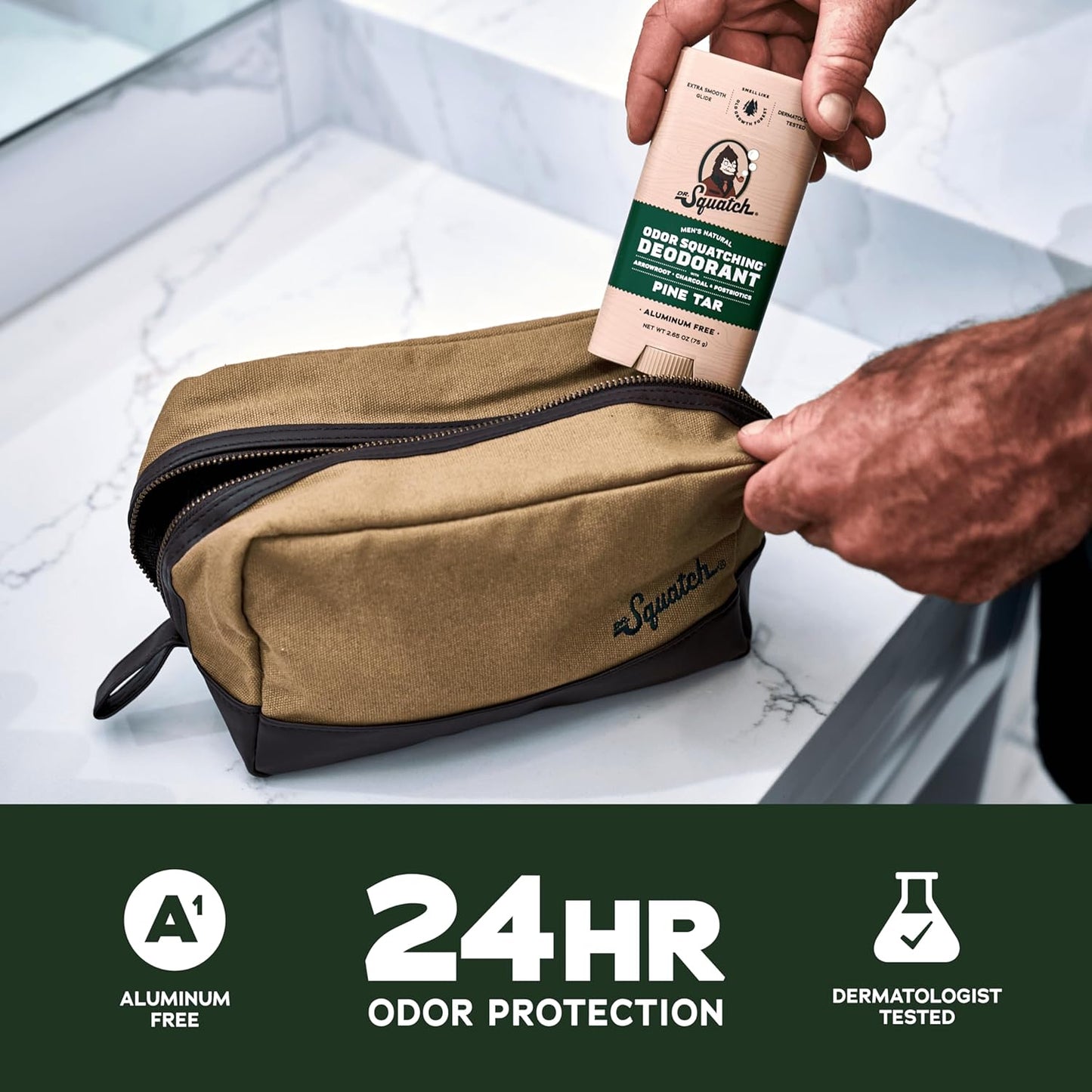 Dr. Squatch Natural Deodorant for Men - Odor-Squatching Aluminum Free - Rainforest Rapids & Wood Barrel Bourbon (2.65 oz, 2-Pack)
