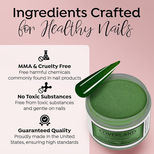 Tones Coverland Acrylic Nail Powder "Merry Little Party" - Limited Edition Acrylic Powder for Nail Design, Sculpting, and Masking Nail Bed Imperfections - Professional Acrylic Nail Supplies - (1.5 Oz)