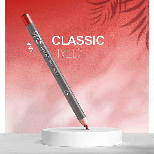 Ofra Lipliner Pencil - Delicious Red| High-Pigment Lipliner for Defining & Shaping Lips | Long-Lasting Wear Lipliners | Glide-On Formula for All-Day Perfection | 0.04oz