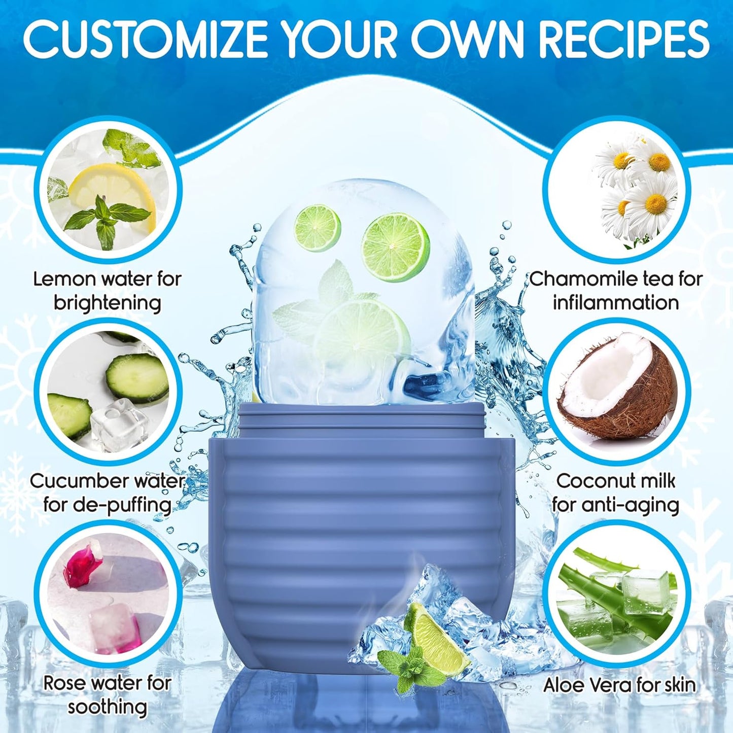 1Pcs Ice Roller for Face, Ice Face Roller, Reusable Silicone Ice Mold for Face, Facial Beauty Ice Roller Skin Care Tools for Shrink Pores Anti Wrinkle Reduce Puffiness (Rose)