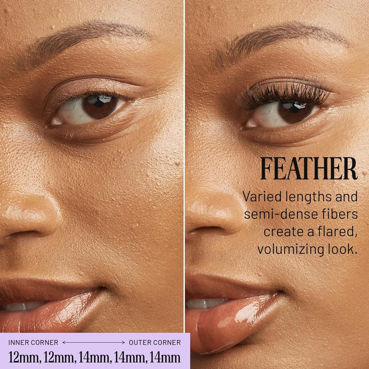 Lilac St - Feather Natural Faux Eyelash Clusters (10mm, 3 Pack) - Cat Eye Look - DIY Lash Extension Wisps - Lightweight & Lifelike - Lasts 10 Days - Cruelty Free, Vegan, Women Founded - 30 Lashes