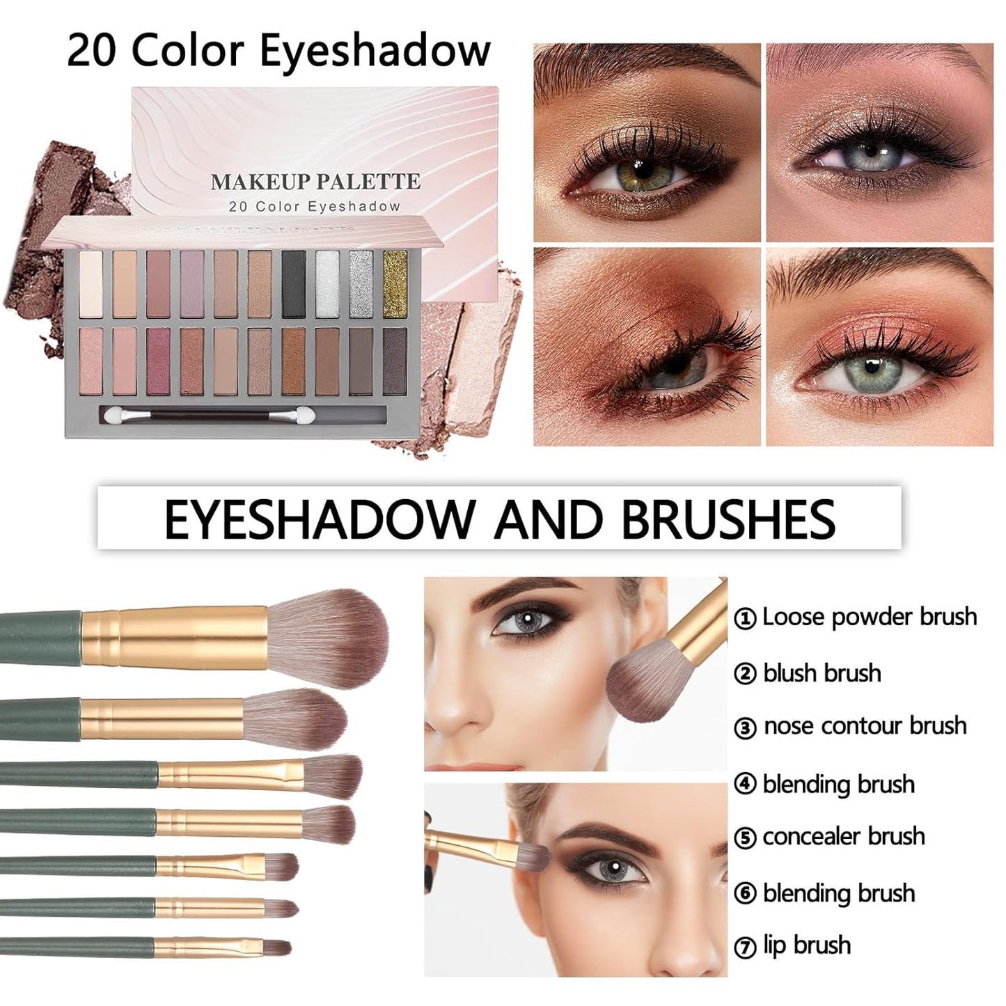 Makeup Kits Makeup Kit for Women Full Kit Makeup Set for Women Foundation Face Primer Eyeshadow Concealer Lipstick Makeup Bag Makeup Sets for Teens