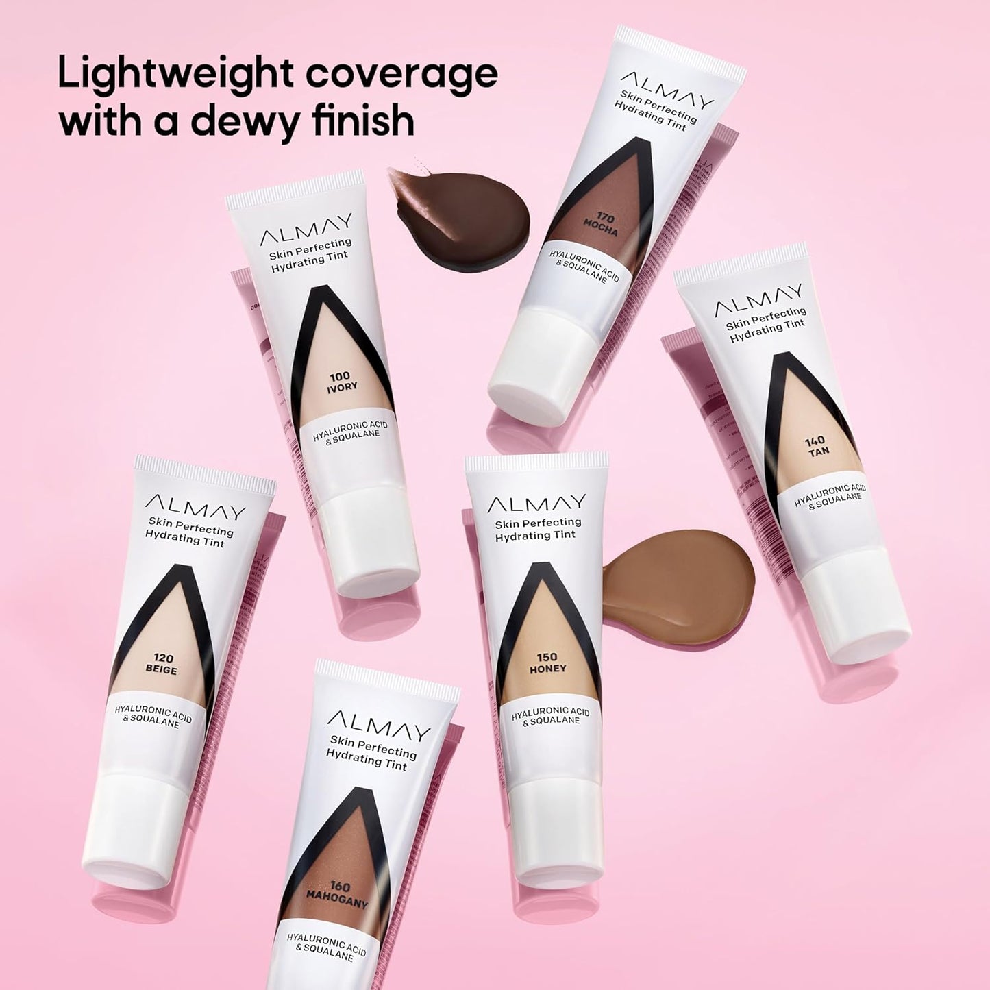 Almay Hydrating Liquid Foundation Tint, Lightweight with Light Coverage, Naturally Dewy Finish, Hypoallergenic, Dermatologist TestedFragrance Free, 110 Buff, 0.94 fl oz.