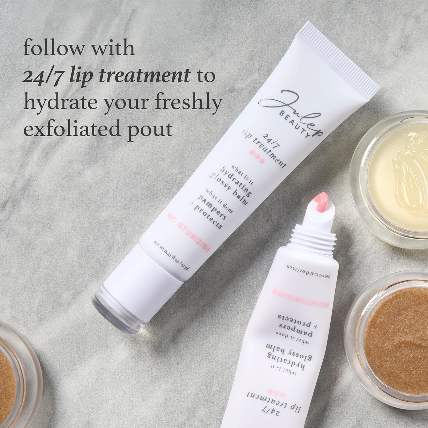 Julep 24/7 Lip Treatment - Hydrating Balm and Sleeping Mask - Moisturizing Repair - Nourishing Mask & Exfoliating Scrub, Lavender