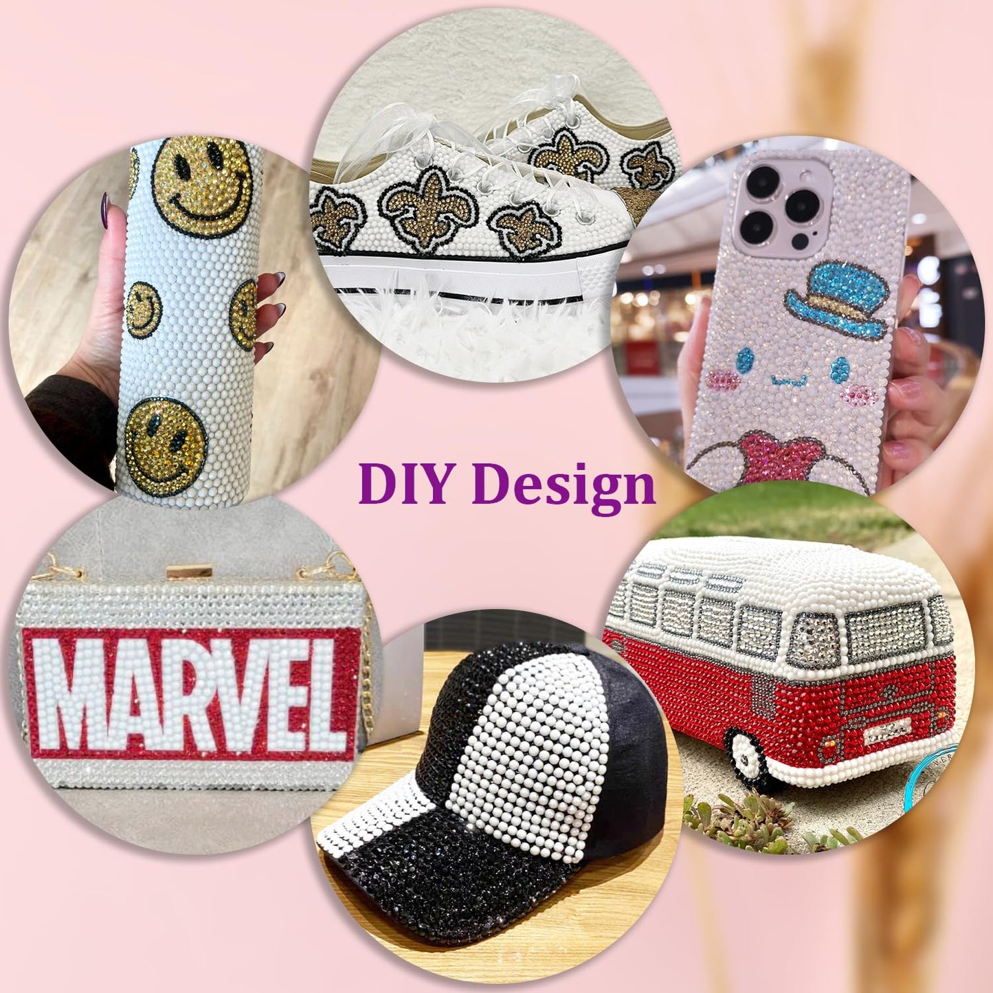 30000Pcs White Rhinestones for Bedazzling with B7000 Jewelry Glue, Bedazzler Kit Flatback Gems, Resin Rhinestones for Crafting Crafts Clothing Shoes Fabric Nail Art Assorted Size 2/3/4/5/6mm