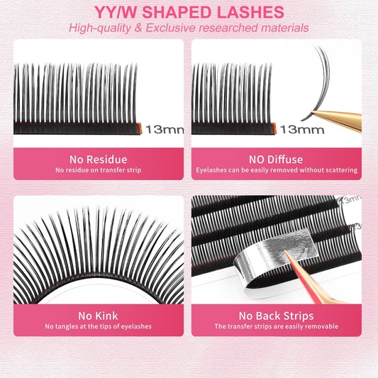 5D Flower Lash Extensions Spikes Lashes 0.07 Matte Black D Curl Lashes 14mm Volume Eyelash Extension Lash Trays Professional Use(5D Flower,0.07-D,14mm)