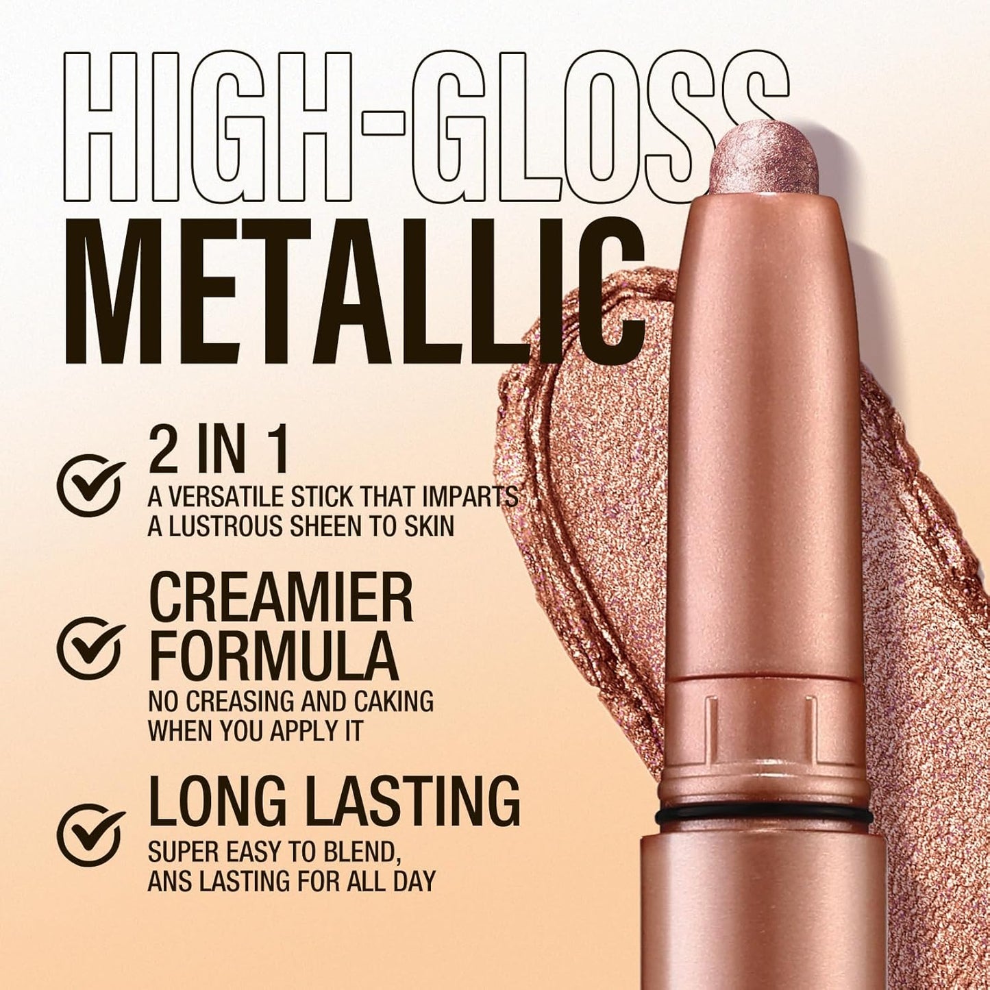 Jolilab Eyeshadow Stick Set, 2 Colors Matte Professional Bright-Colored Contouring and Highlight Eyeshadow Stick, Cream Waterproof Long Lasting High Pigmented Eye Shadow(2, 05+23 2pcs)