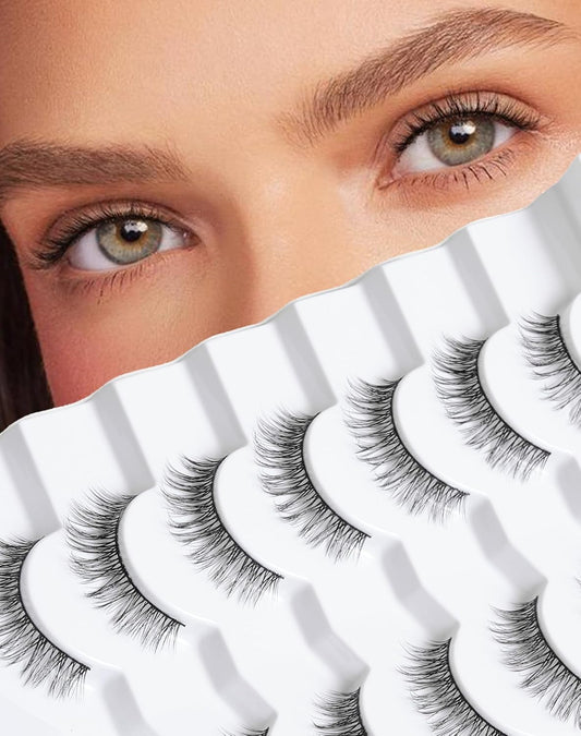 Onlyall Lashes Mink False Eyelashes Natural Wispy Lashes Soft Faux Mink Lashes Fluffy False Lashes DK72