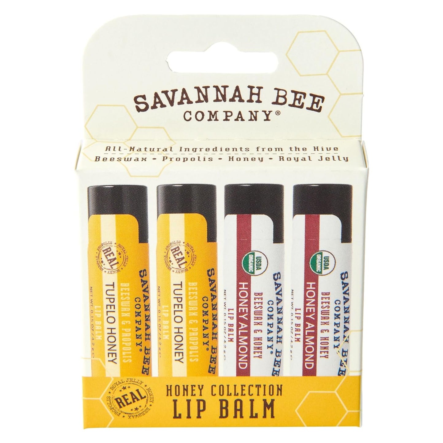 Savannah Bee Collection Lip Balm - Nourishes Dry Lips for All Day Comfort