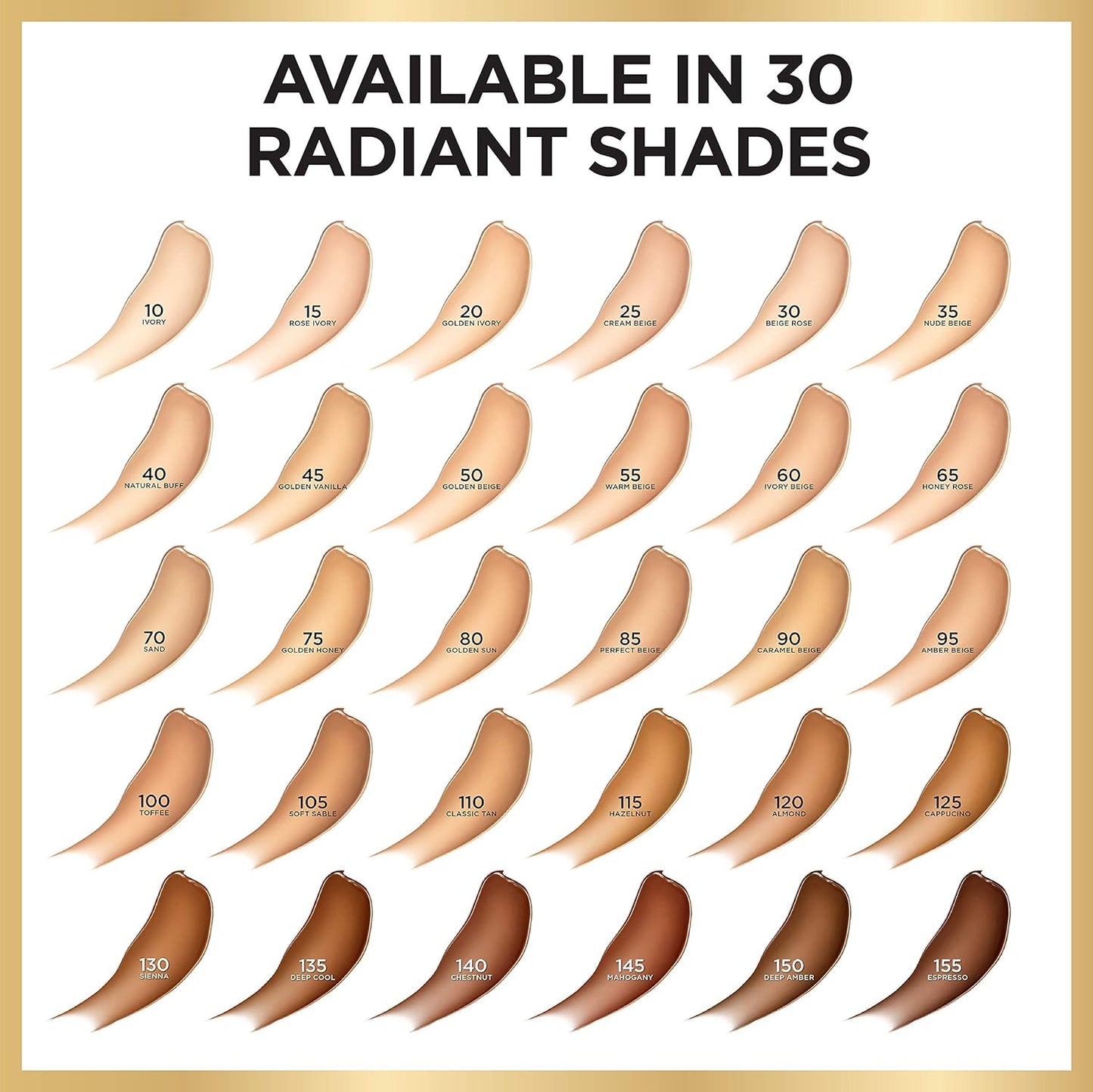 L'Oreal Paris Age Perfect Radiant Serum Foundation with SPF 50, Hazelnut, 1 Ounce