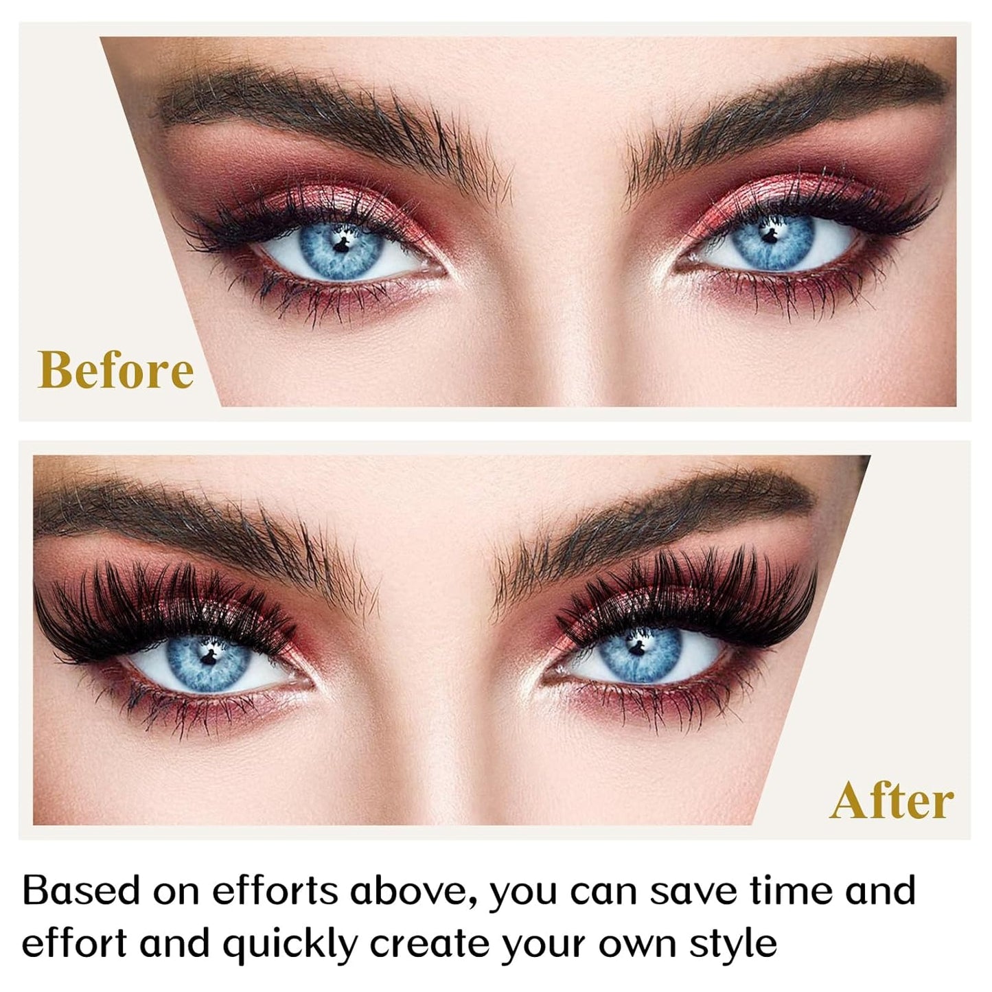 B&Qaugen Lash Clusters D Curl 10mm Manga Lashes 72 Clusters Lashes DIY Eyelash Extensions Anime Lashes Soft Wispy Eyelash Clusters Extensions Spiky Individual Lashes Cluster DIY at Home (B37,D-10mm)