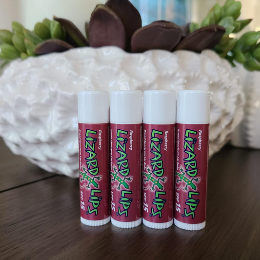 Lizard Lips SPF 15 Lip Balm (Raspberry)