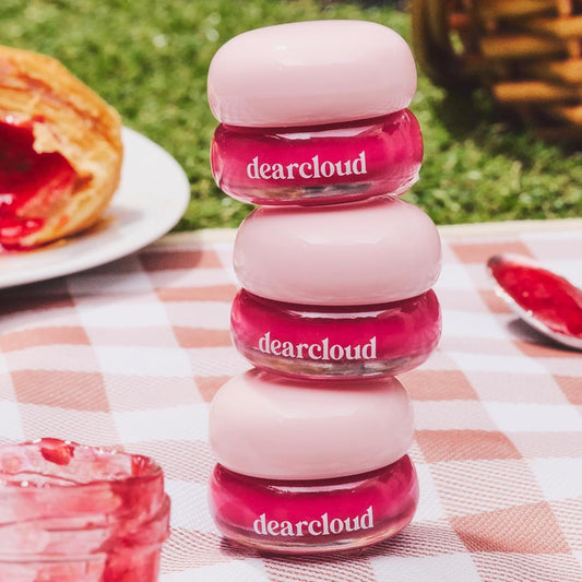 dearcloud Dewy Lip Jam – Hydrating Lip Balm & Gloss with Vitamin E, Korean Skincare (Passion Fruit)