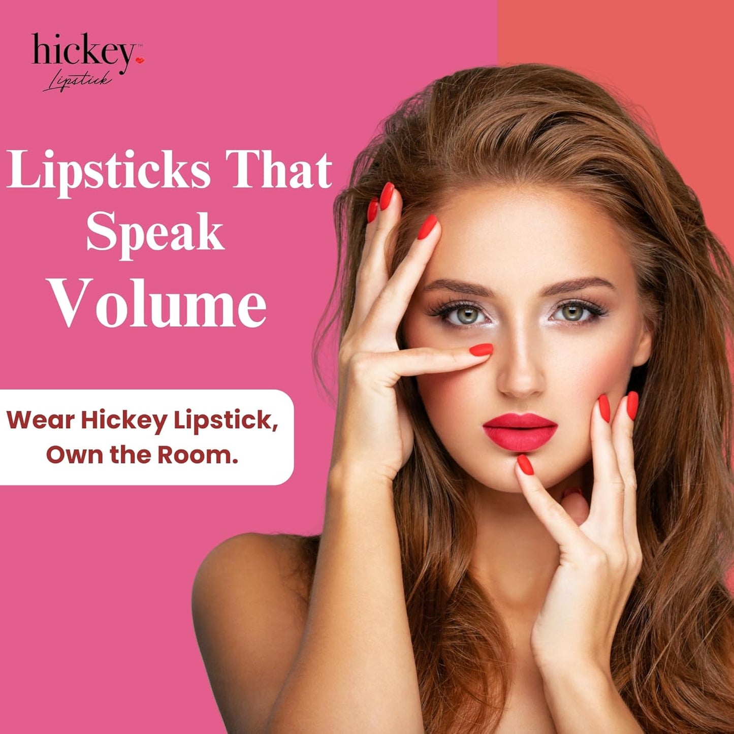 Hickey Lipstick Organic, Long Lasting Gluten Free Lipstick REFILL Collection THE VAULT COLLECTION - 8 Refill Shades Red, Hot Pink, Nude, Light Pink, Coral, Berry, Mauve, Terracotta