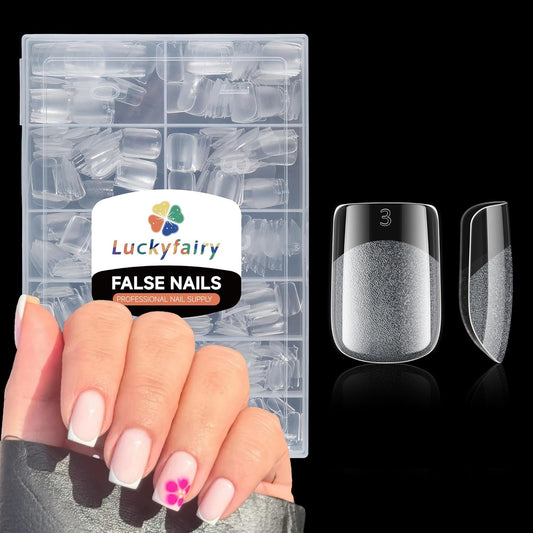 Extra Short Square Nail Tips: XS Short Nail Tips 360PCS Fake Nails 12 Sizes Soft Gel Pre-Shaped Acrylic Clear Square Press on Nails Tips for Nail Extension Home DIY Salon