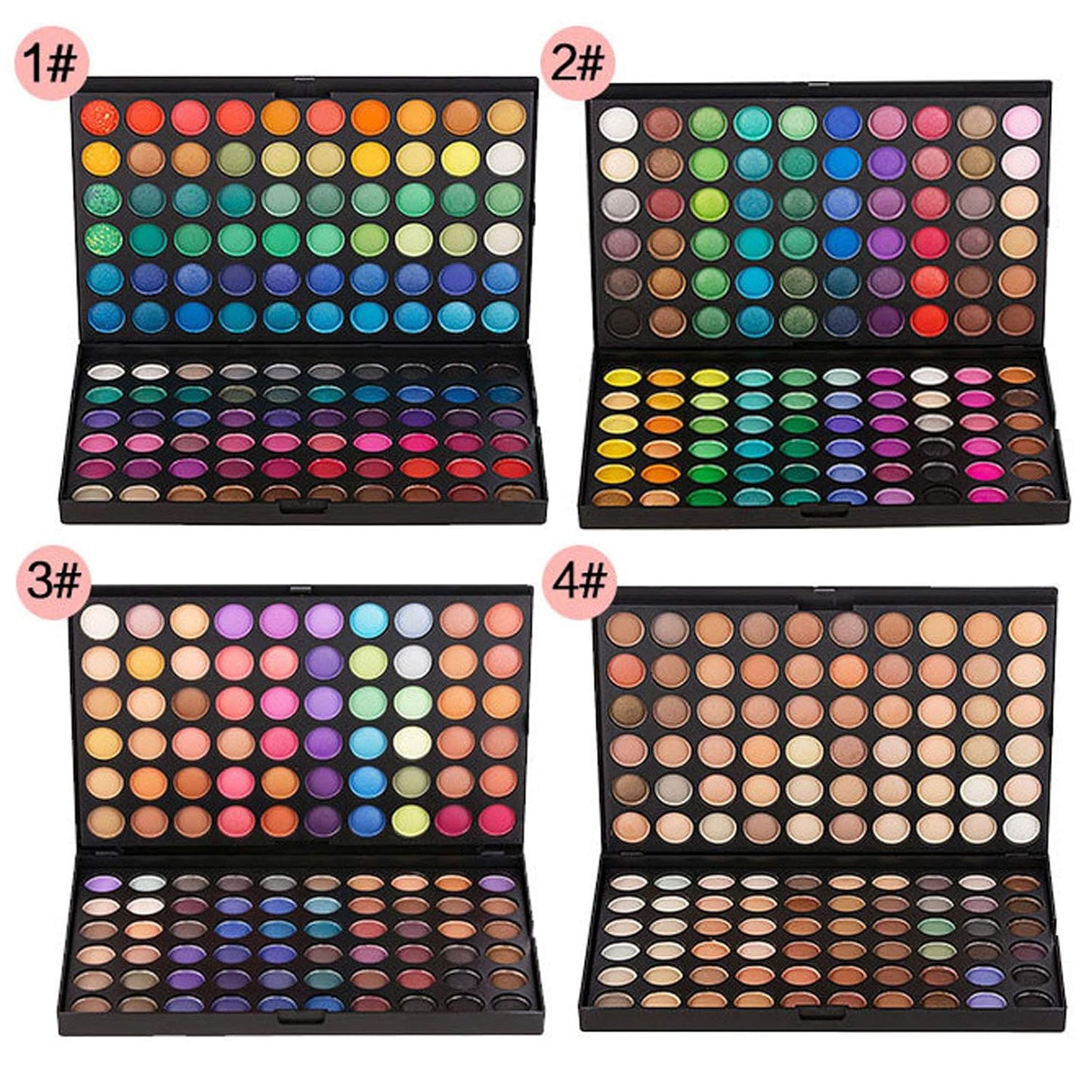 120 Nude Eyeshadow Palette, Beauty Makeup Palette Multicolor Combinable Highly Pigmented Warm Color Cosmetic Sweatproof Matte Pearl Shimmer Makeup Shadow Palette Professional for Women #4
