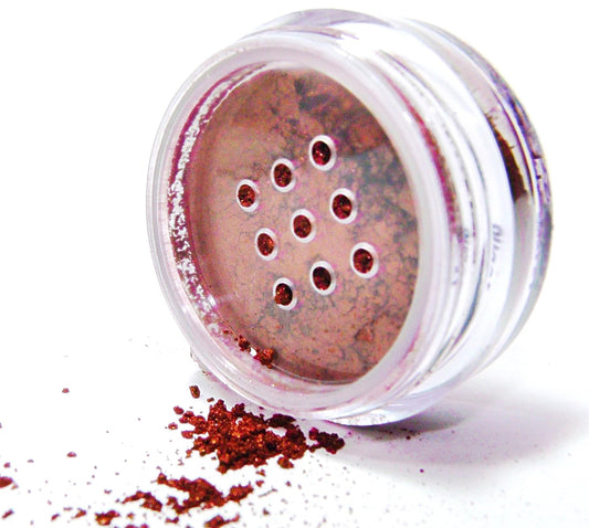 Beautiful Mocha Brown Brass Loose Eyeshadow Powder Pigment, Single Glitter Mineral Dust Jar Pot; Talc, Paraben & Cruelty Free, No Animal Testing