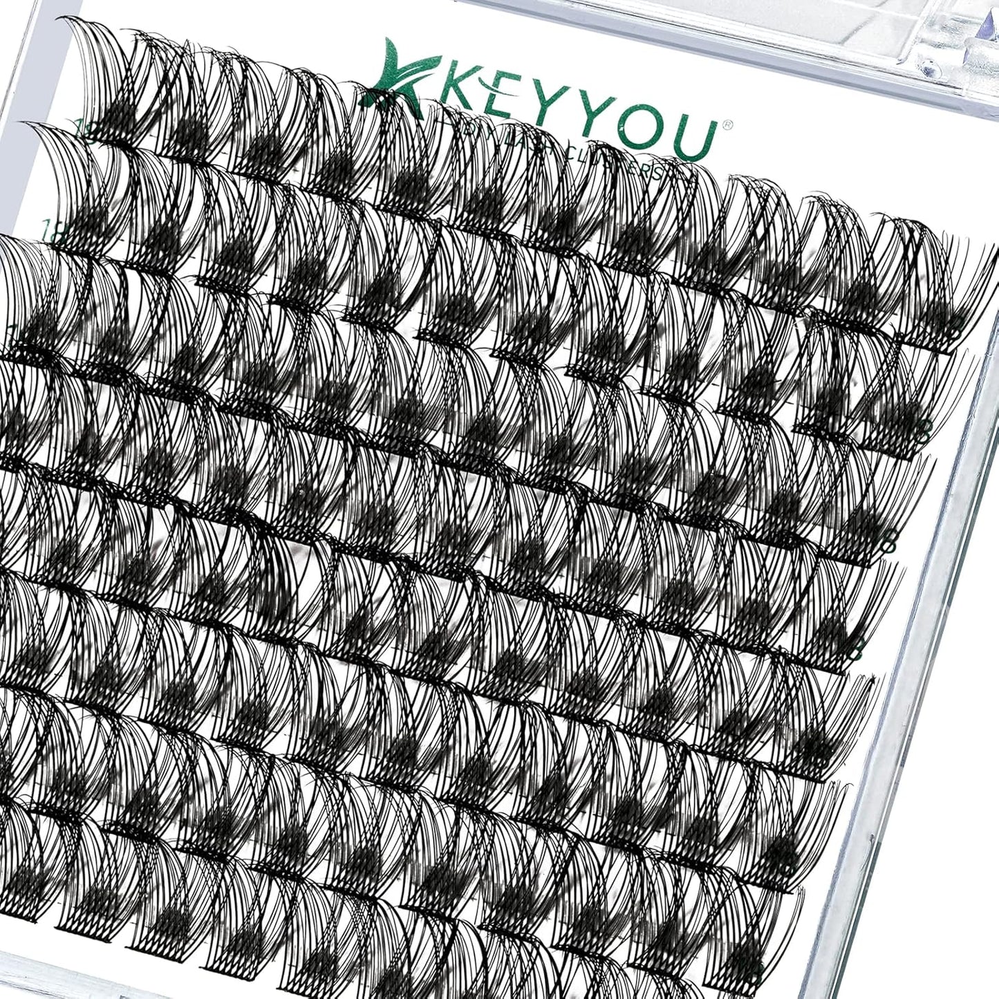 Lash Clusters,96 Pcs Cluster Lashes Y13 D Curl 12mm DIY Lash Extensions Eyelash Clusters,KEYYOU Volume Wispy Individual Lashes Soft&Comfortable Easy DIY at Home(Y13,D-12mm)