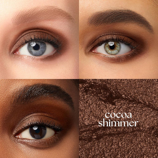 Julep Eyeshadow 101 Cream-to-Powder Waterproof Shadow Stick – Cocoa Shimmer – Long-Lasting, Crease-Proof, Chocolate Brown Shimmer Cream Eyeshadow with Built-in Smudger