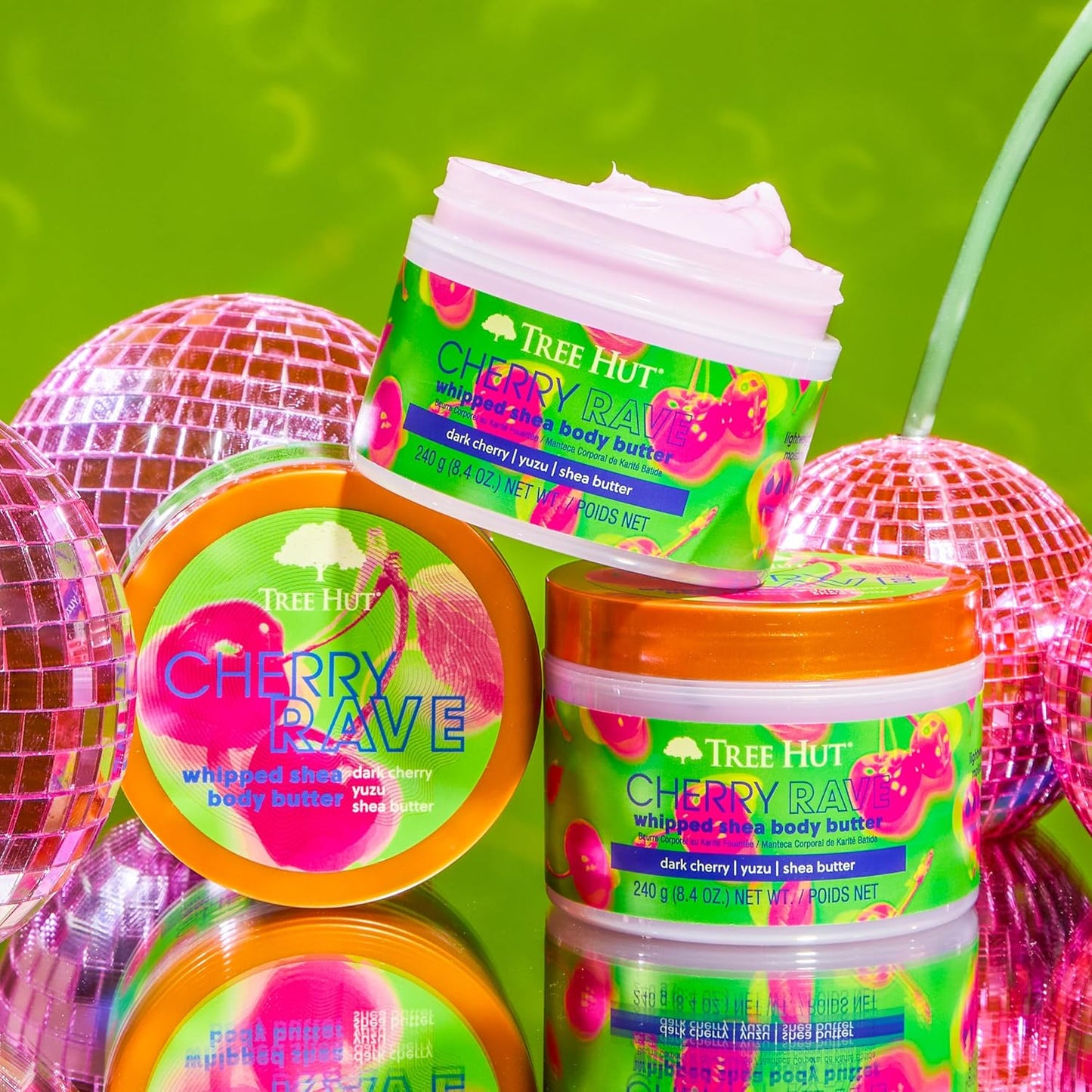 Tree Hut Cherry Rave Whipped Shea Body Butter | Long-lasting Hydration Leaves Skin Feeling Soft & Moisturized | Limited Edition Fall | Nourishing Essential Body Care | 8.4 fl oz.