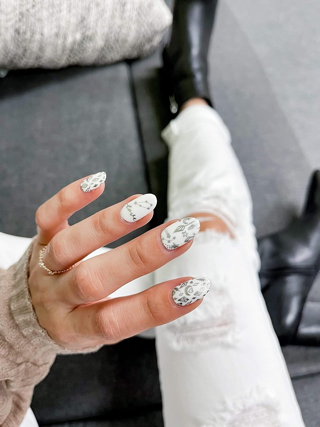 Maniology Crystal Galaxy Nail Stamping Starter Kit | Celestial Nail Art with Crystal-Inspired Galaxy Designs – with Stamping Plate, Polish, Top Coat, Stamper & Scraper